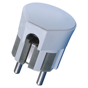 Вилка угловая В16-003/В16-001 с заземлением белая в Хабаровске