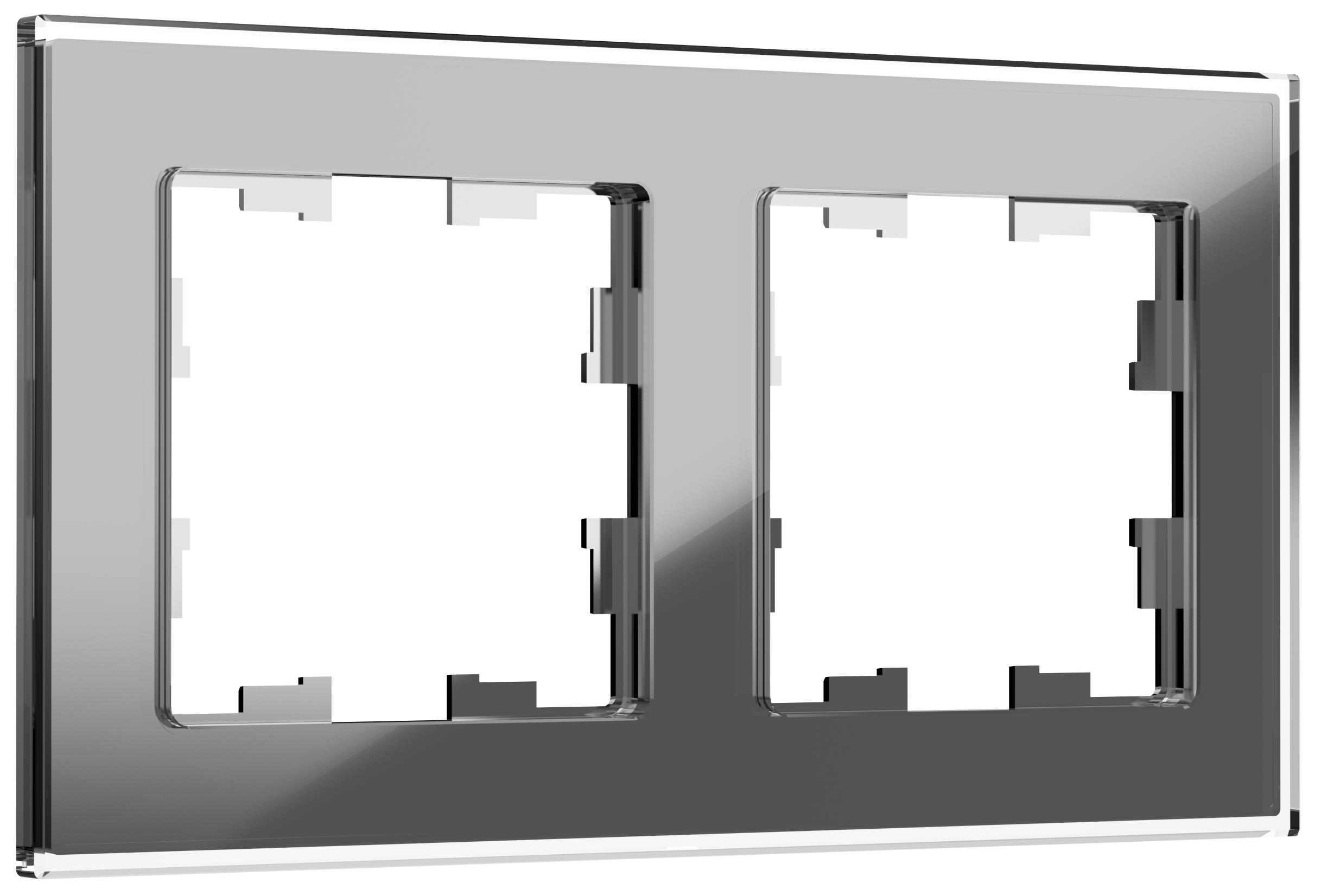 Рамка двойная BRITE IEK стекло серая в Хабаровске