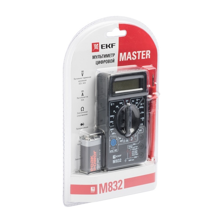 Мультиметр цифровой M832 EKF Master в Хабаровске
