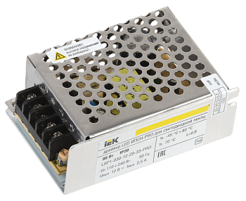 Драйвер LED ИПСН-PRO 30Вт 12 В блок-клеммы IP20 IEK в Хабаровске