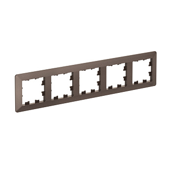 Рамка пятиместная AtlasDesign AIR SE мокко/дымчатая черная в Хабаровске