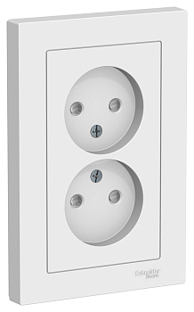 Розетка двойная AtlasDesign SE без з/к лотос в сборе ATN001322 в Хабаровске