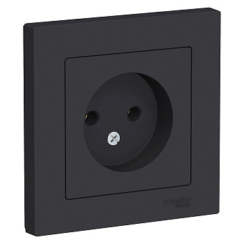 Розетка одинарная AtlasDesign SE карбон в сборе в Хабаровске