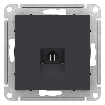 Розетка телефонная AtlasDesign Schneider Electric карбон в Хабаровске