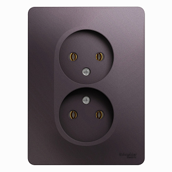 Розетка двойная Glossa SE сиреневый туман в сборе в Хабаровске