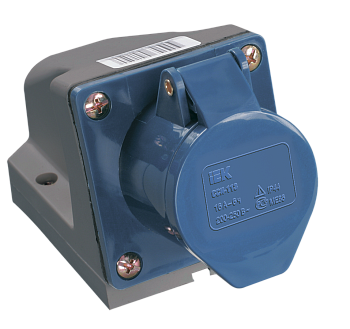 Розетка 123 стационарная 2Р+РЕ 32А 220В IP44 IEK в Хабаровске