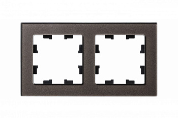 Рамка двойная AtlasDesign Nature SE стекло мокко в Хабаровске