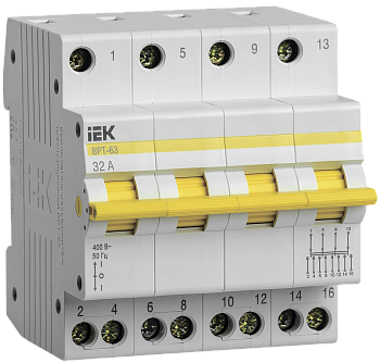 Выключатель-разъединитель трехпозиционный ВРТ-63 4P 32А IEK в Хабаровске