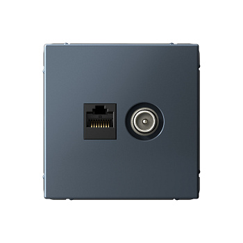 ARTGALLERY РОЗЕТКА двойная ТВ + компьютерная RJ45, кат. 5Е, ГРИФЕЛЬ в Хабаровске