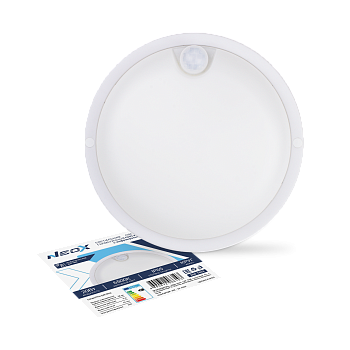 Светильник светодиодный герметичный СПП ИД-2065-КРУГ 20Вт 6500К 1800Лм с инфракрасн датчиком IP65 155мм NEOX в Хабаровске