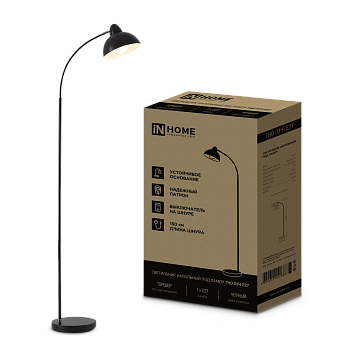 Светильник напольный под лампу ТНО 03-Е27Ч 230В черный плафон, черный корпус IN HOME в Хабаровске
