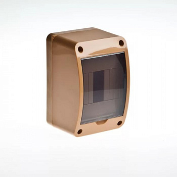 Щит распределительный навесной пластиковый ЩРН-П-4 модуля 140х90х85мм IP40 бук в Хабаровске