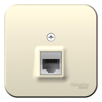 Розетка компьютерная BLANCA SE накладная с изолирующей пластиной молочная в Хабаровске