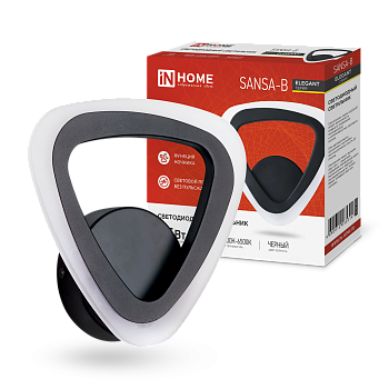 Светильник светодиодный ELEGANT SANSA-B 15Вт 230В 3000-6500K 1200Лм STEP COLOR черный IN HOME в Хабаровске