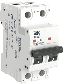 Автоматический выключательM06N-DC 2P 4А 6кА х-ка С ARMAT IEK в Хабаровске