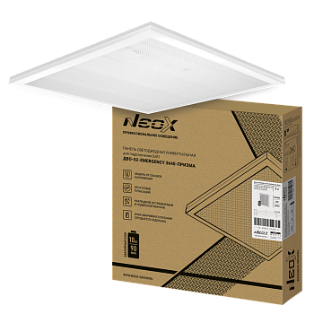 Панель светодиодная универсальная ДВО-02-EMERGENCY 3640-ПРИЗМА 36Вт 4000К 595х595мм NEOX без БАП-10W90 в Хабаровске