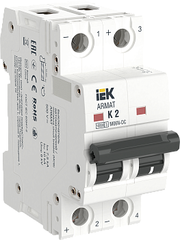 Автоматический выключательM06N-DC 2P 2А 6кА х-ка K ARMAT IEK в Хабаровске