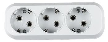 Колодка УЗ-3-GRAND трехместная с заземлением 5130 IN HOME в Хабаровске