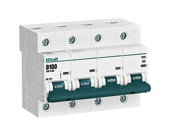 Автоматический выключатель DEKraft ВА-201 4Р 100А 10кА х-ка D в Хабаровске