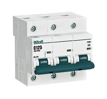 Автоматический выключатель DEKraft ВА-201 3Р 125А 10кА х-ка С в Хабаровске