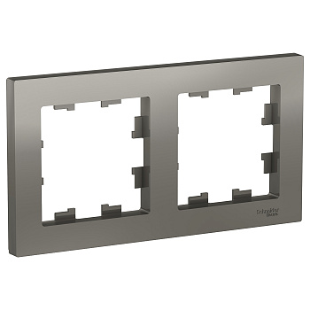 Рамка двойная AtlasDesign SE сталь в Хабаровске