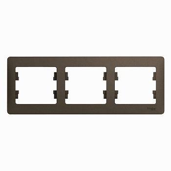 Рамка тройная Glossa SE шоколад в Хабаровске
