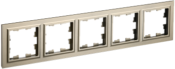 Рамка пятиместная BRITE IEK шампань в Хабаровске