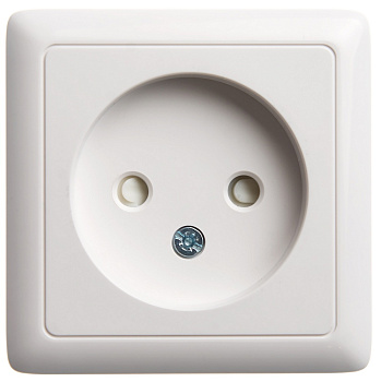 Розетка одинарная ХИТ SE со шторками накладная белая в Хабаровске
