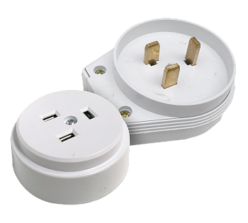 Разъем печной РШ/ВШ 32А 250В пластиковый накладной белый 9123 IN HOME в Хабаровске