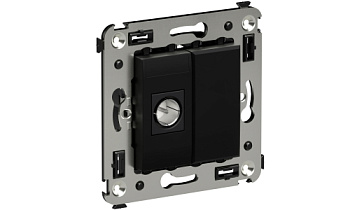 Розетка TV одиночная в стену, Avanti "Черный матовый" DKC в Хабаровске