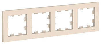 Рамка четырехместная AtlasDesign SE бежевая в Хабаровске