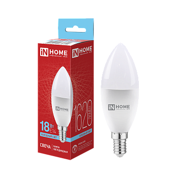 Лампа светодиодная LED-СВЕЧА-VC 18Вт 230В E14 6500K 1620Лм IN HOME в Хабаровске