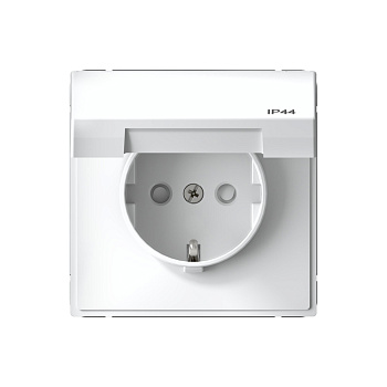 ARTGALLERY РОЗЕТКА с заземл. со шт. с крышк, 16А, IP44, механизм, БЕЛЫЙ в Хабаровске