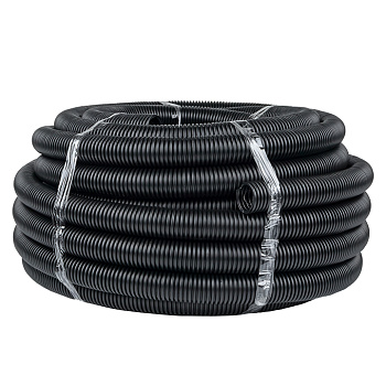 Труба гофрированная ПНД 40 Plast с зондом черная (25м) EKF PROxima в Хабаровске