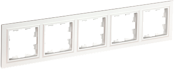 Рамка пятиместная BRITE IEK белая в Хабаровске