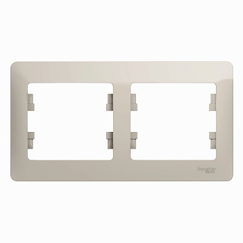 Рамка двойная Glossa SE молочная в Хабаровске