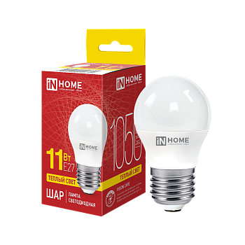 Лампа светодиодная LED-ШАР-VC 11Вт 230В Е27 3000К 1050Лм IN HOME в Хабаровске