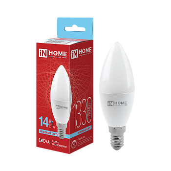 Лампа светодиодная LED-СВЕЧА-VC 14Вт 230В E14 6500K 1330Лм IN HOME в Хабаровске