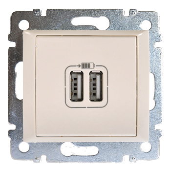 Розетка двойная USB VALENA Legrand крем в Хабаровске