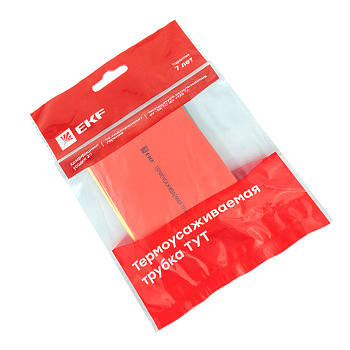 Термоусаживаемая трубка ТУТ нг 50/25 набор 7 цветов по 3 шт 100мм EKF PROxima в Хабаровске