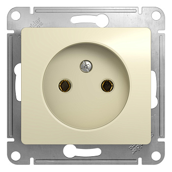 Розетка одинарная Glossa SE бежевая в Хабаровске