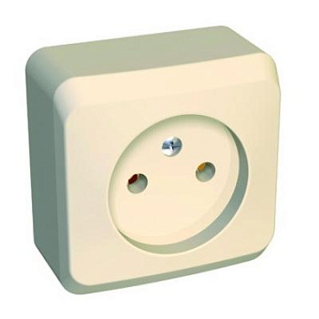 Розетка одинарная ЭТЮД SE накладная крем в Хабаровске