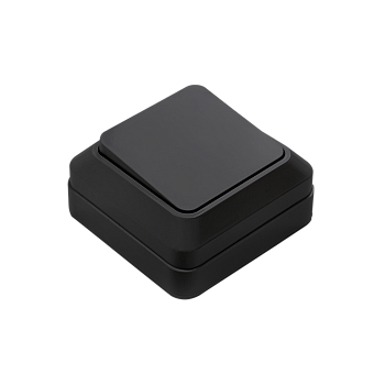 Выключатель одноклавишный BOLLETO черный накладной 7021B IN HOME в Хабаровске