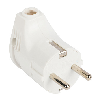 Вилка угловая с/з белая 16А 250В ЭКФ в Хабаровске