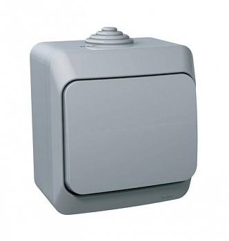 Выключатель одноклавишный ЭТЮД SE накладной полугерметичный серый в Хабаровске