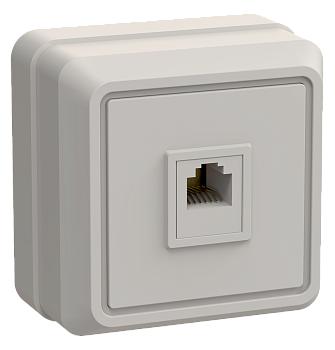 РТ20-ОКм Розетка 1местная ТЛФ ОКТАВА (кремовый) IEK в Хабаровске