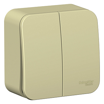 Выключатель двухклавишный (cх.5) BLANCA SE с изолирующей пластиной бежевый в Хабаровске