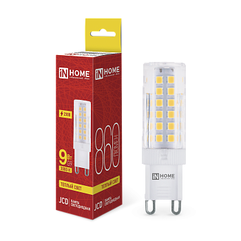 Лампа светодиодная LED-JCD 9Вт 230В G9 3000К 860Лм IN HOME в Хабаровске