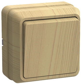 Выключатель одноклавишный накладной ВС20-1-0-ОС ОКТАВА IEK сосна в Хабаровске