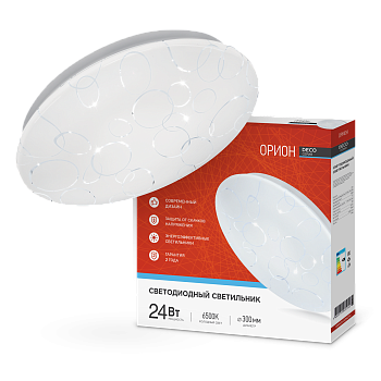 Светильник светодиодный серии DECO ОРИОН 24Вт 230В 6500К 2160Лм 330х55мм IN HOME в Хабаровске